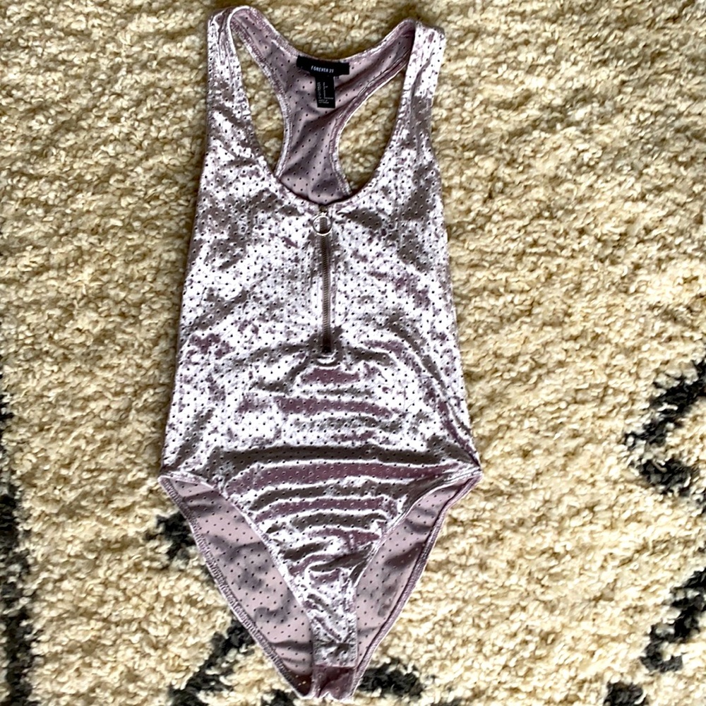 Forever 21 Velvet Bodysuit